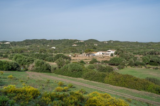 Großes Landgut von 44 ha mit Finca, Nebengebäuden, Stallungen mit 360° Meerblick in Es Grau bei Mahón