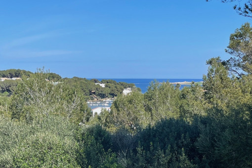 Zu verkaufen Baugrundstück mit Meerblick für Einfamilienhaus mit Pool Cala Moli Addaia Menorca